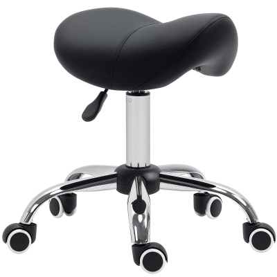 HOMCOM 360° Rotate Height Adjustable Stool Black