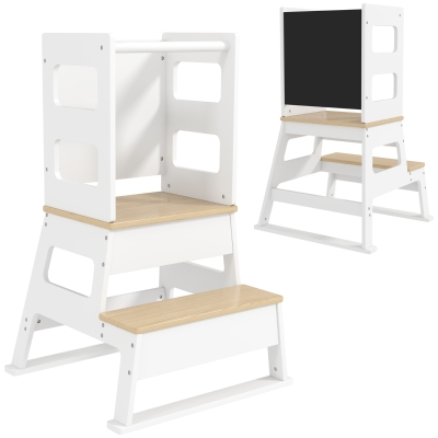 AIYAPLAY Tour d'Observation Enfant avec Tableau Noir Blanc