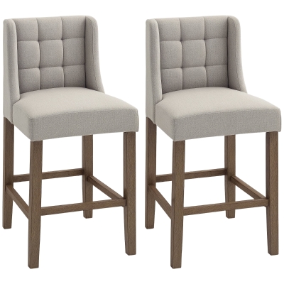 HOMCOM Sgabello da Bar 47 x 50 x 101 cm Beige