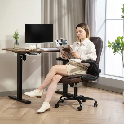 HOMCOM Executive Office Chair PU Leather Brown