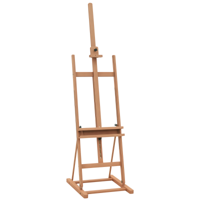 HOMCOM Cavalletto Pittura Regolabile in Legno con Contenitore