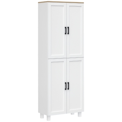 HOMCOM 4-Door Kitchen Cupboard Storage Cabinet 170cm White