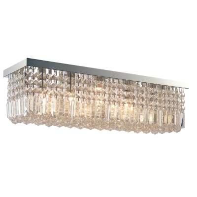 HOMCOM Crystal Ceiling Light Chandelier Silver 80x25cm