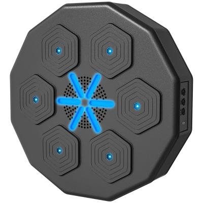 SPORTNOW Music Boxing Machine with Bluetooth Connection and LED Light Smart, Wall Mounted for Punching Beat Boxing Training