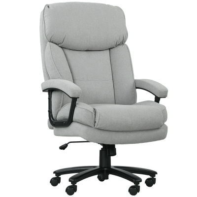 HOMCOM Sedia da ufficio 79cm x 68,5cm x 125cm Grigio chiaro