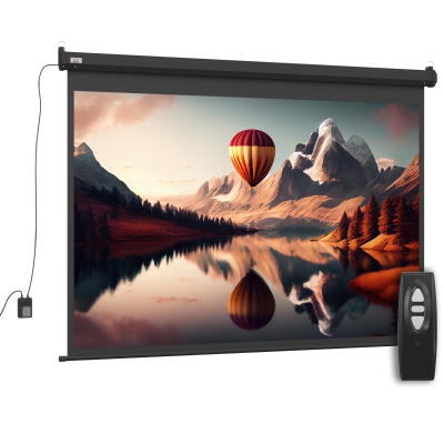 HOMCOM Écran Motorisé 100" 4:3 4K HD avec Télécommande