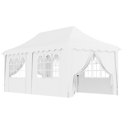 Pop Up Canopy 596L x 300W x 315Hcm White