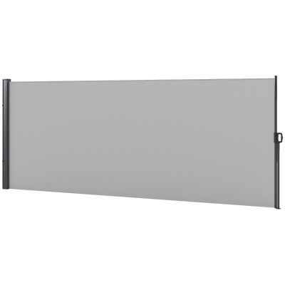 Outsunny Store Brise-Vue Rétractable 4x1,6m Gris Anti-UV