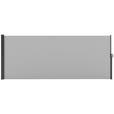 Outsunny Store Brise-Vue Rétractable 4x1,6m Gris Anti-UV