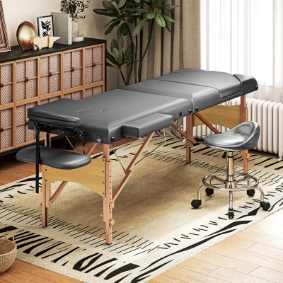 HOMCOM Lettino per Massaggio 215x60x89 cm Grigio