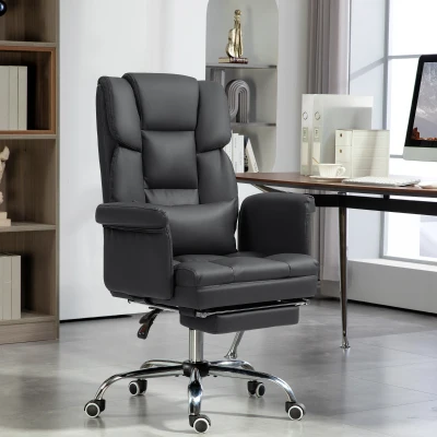 HOMCOM Sedia da Ufficio 69cm x 65cm x 115cm Nero