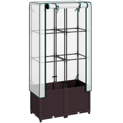 Garden Bed 80W x 40D x 140H cm Brown