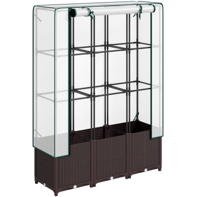 Garden Bed 120W x 40D x 140H cm Brown