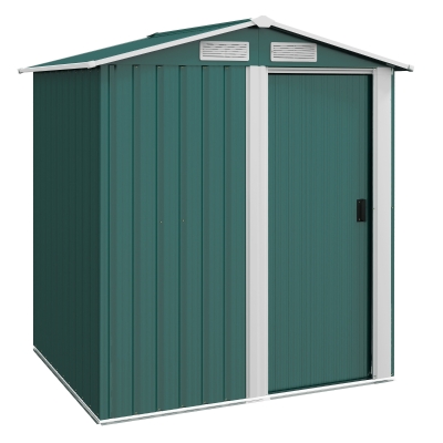 Outsunny Metal Tool Storage Shed Green 152x132x188cm