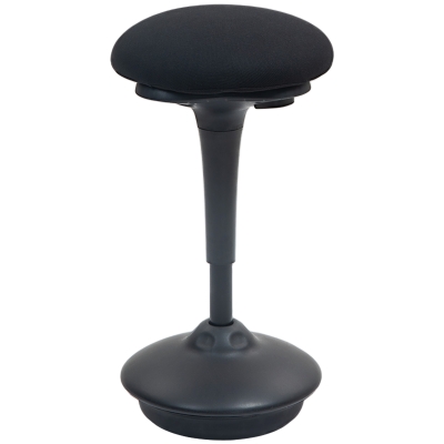 HOMCOM Tabouret Ergonomique Bascule 360° Réglable 70-90 cm Noir
