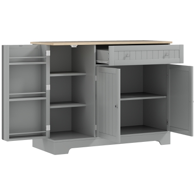 HOMCOM Buffet de cocina mueble de cocina con almacenamiento 2 armarios cajón estantes de puerta y estante ajustable 105x40x83 cm