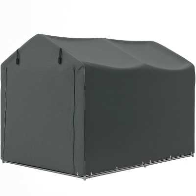 Outsunny Namiot garażowy, wodoodporny namiot z drzwiami, odporny na UV 220 x 157 x 165 cm Ciemnoszary