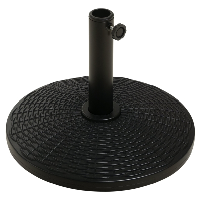 Outsunny Base per Ombrellone Rotonda 12.5kg Pali 38mm-48mm Nero