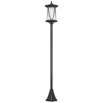 Outsunny Lampadaire Solaire Extérieur LED Noir 127 cm