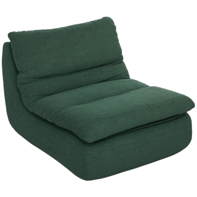 HOMCOM Fauteuil 1 Place Mousse Haute Densité Vert 82x103x75cm