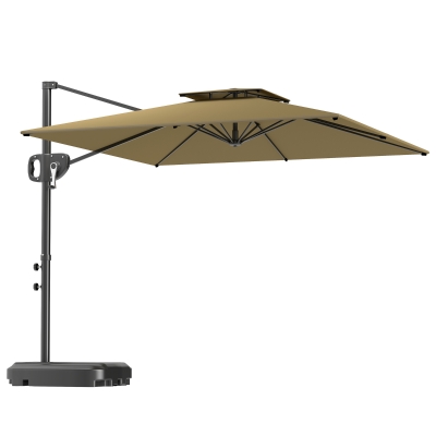 Cantilever Parasol 247cm x 247cm x 268cm Khaki