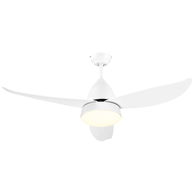HOMCOM Reversible Ceiling Fan White 3 Blades with Light