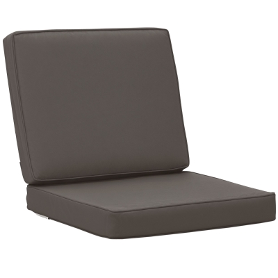 Outsunny Set of 2 Outdoor Seat & Back Cushions Dark Grey