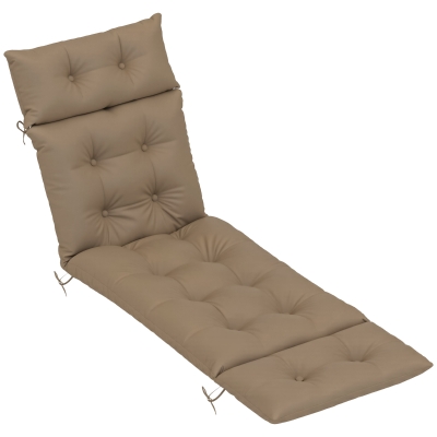 Outdoor Seat Cushion 190L x 56W x 10D cm Khaki
