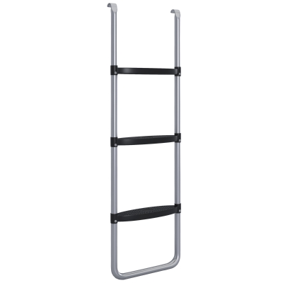SPORTNOW Échelle Trampoline 3 Marches Large 120kg 110x32cm Argent