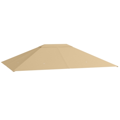 Outsunny Gazebo Canopy Replacement Cover 3x4m Khaki