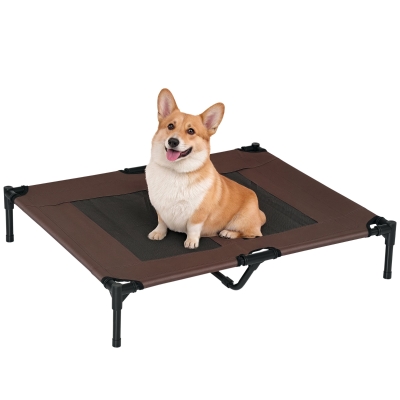 PawHut Brandina per cani 92cm x 76cm x 18cm Marrone, Nero