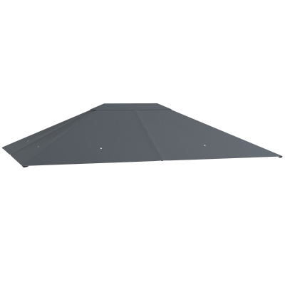 Outsunny Gazebo Canopy Replacement Cover 3x4m Dark Grey