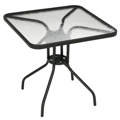 Outsunny Square Patio Table Steel Frame 76x76cm