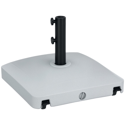 Outsunny Parasol Base Holder 24kg Grey with Wheels