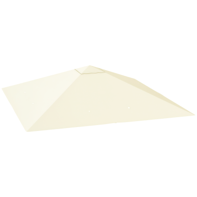 Outsunny Copertura per Gazebo in Tessuto Oxford Bianco Crema