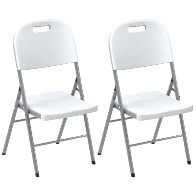 Folding Chair Set 47W x 54D x 86H cm White