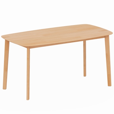 HOMCOM Table à Manger 6 Pers. 150cm Bois Massif Naturel