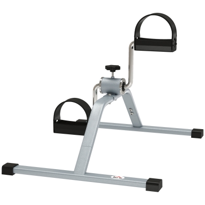 HOMCOM Mini Heimtrainer für Zuhause und Büro, Pedaltrainer, tragbar, 40 x 53 x 29 cm, Grau