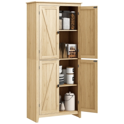 HOMCOM Mobile Cucina 4 Ante con Mensole Regolabili