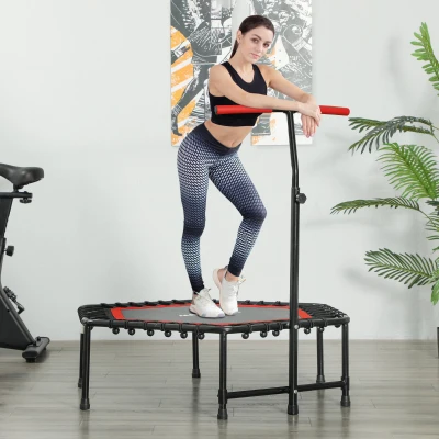 SPORTNOW Trampolino da fitness 114x114x132cm Rosso