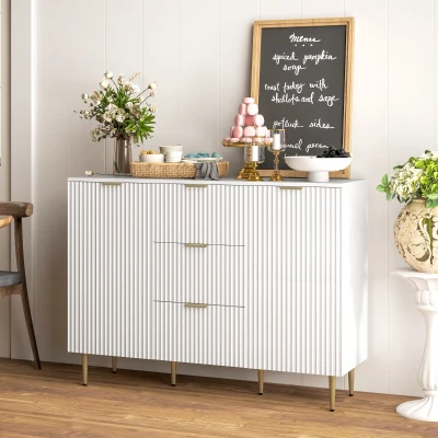 HOMCOM Buffet 120x40x89.5cm Bianco