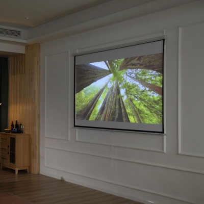 HOMCOM Pantalla de Proyector 203x152 cm 100 Pulgadas 4:3/16:9 Pantalla de Proyección Manual para Cine en Casa