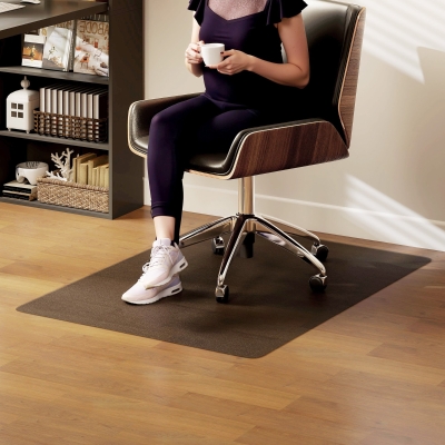 HOMCOM Tapis Chaise Bureau Transparent 120x90cm Antidérapant