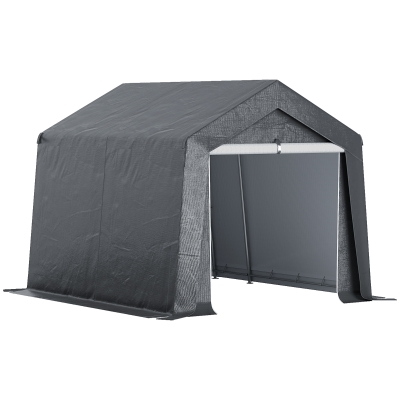 Outsunny 3.6 x 2.1m Portable Outdoor Shed, with Window - Dark Grey