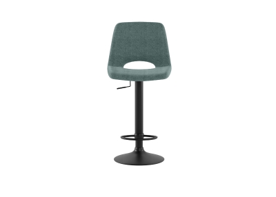 Scaun cu ridicare pe gaz, acoperit cu material textil ușor de curățat. Picioare metalice vopsite. 45cm X 52cm H. 88,5/103,5cm
