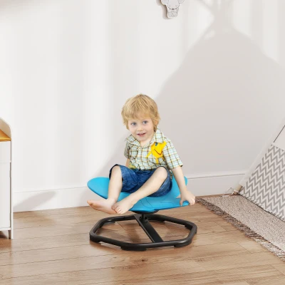 AIYAPLAY Fauteuil Pivotant Enfant Papillon Bleu Plastique Métal