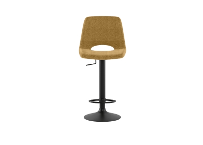 Scaun cu ridicare pe gaz, acoperit cu material textil ușor de curățat. Picioare metalice vopsite. 45cm X 52cm H. 88,5/103,5cm