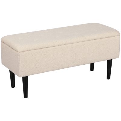 Storage Ottoman 95cmx38cmx45cm Cream