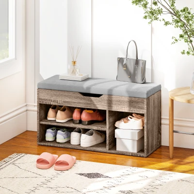 Shoe Bench 80cm×30cm×45cm Grey
