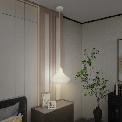 HOMCOM Lámpara de Techo LED Moderna Ø20,5x17,5 cm con Pantalla de Impresión 3D Luz Cálida de 3000K para Salón Dormitorio Cocina